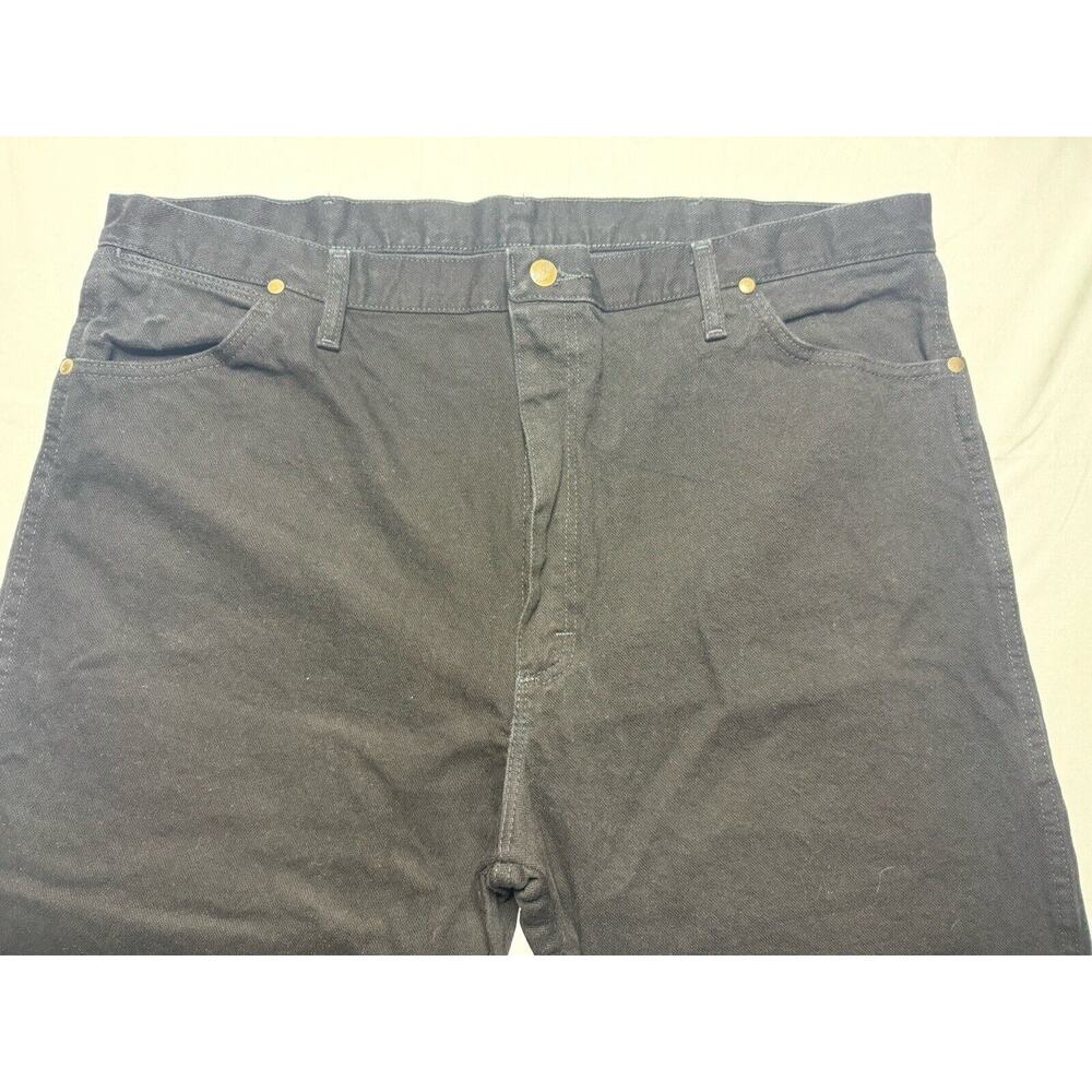 Wrangler Men's 1013MWZWK Regular Fit Straight Leg Black Jeans - Size 42x30* - Picture 5 of 6